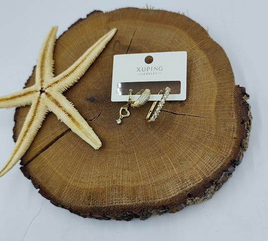 14 K 3'lü Küpe