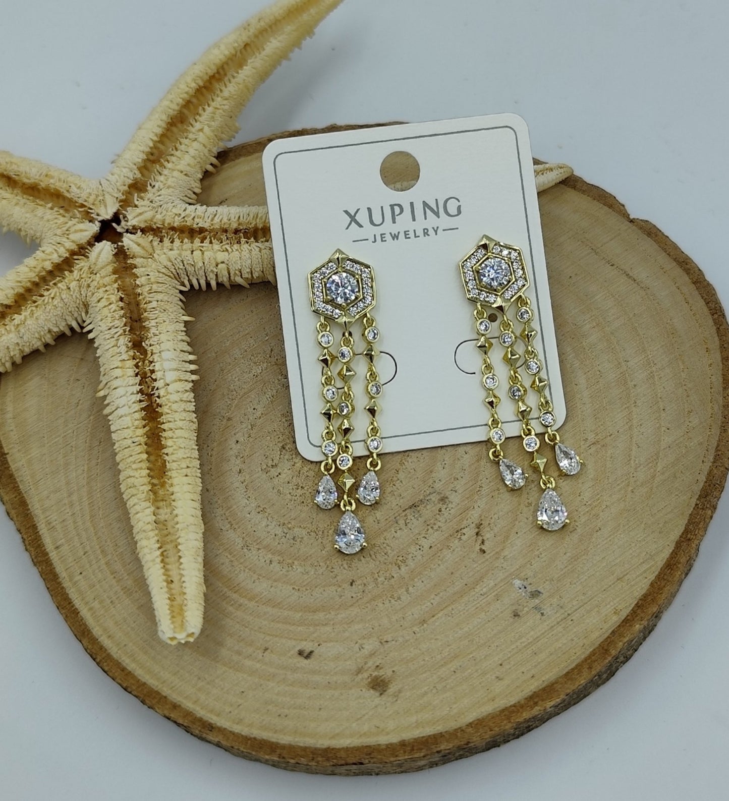 14 K Taş Detaylı Küpe