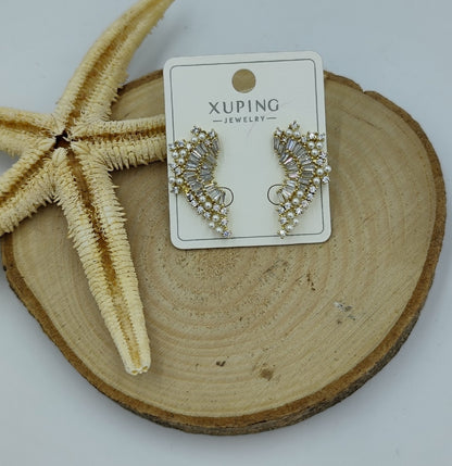 14 K İnci Detaylı Küpe