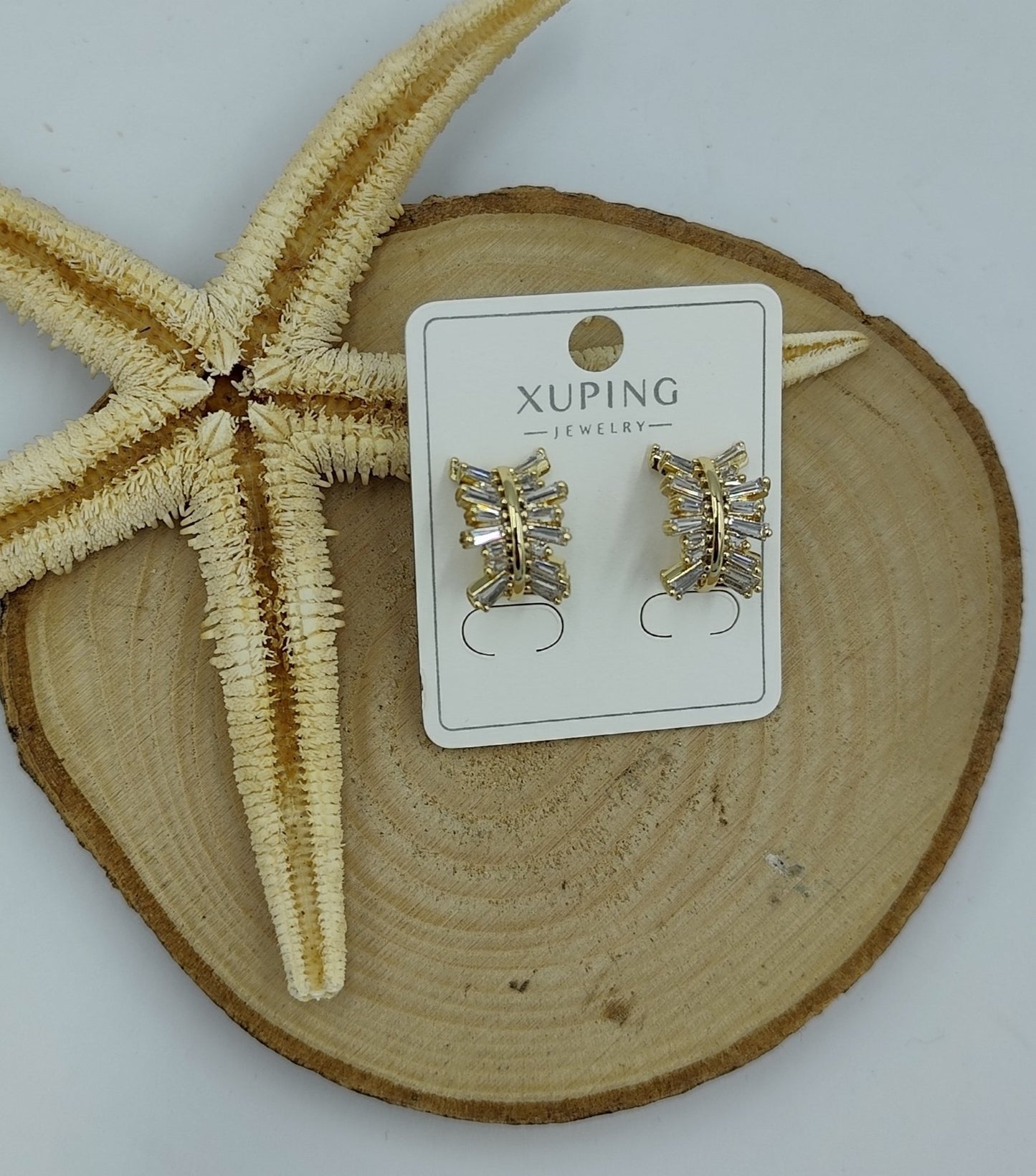 14 K Taş Detaylı Küpe