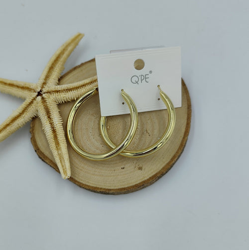 Gold Renkte Halka Küpe