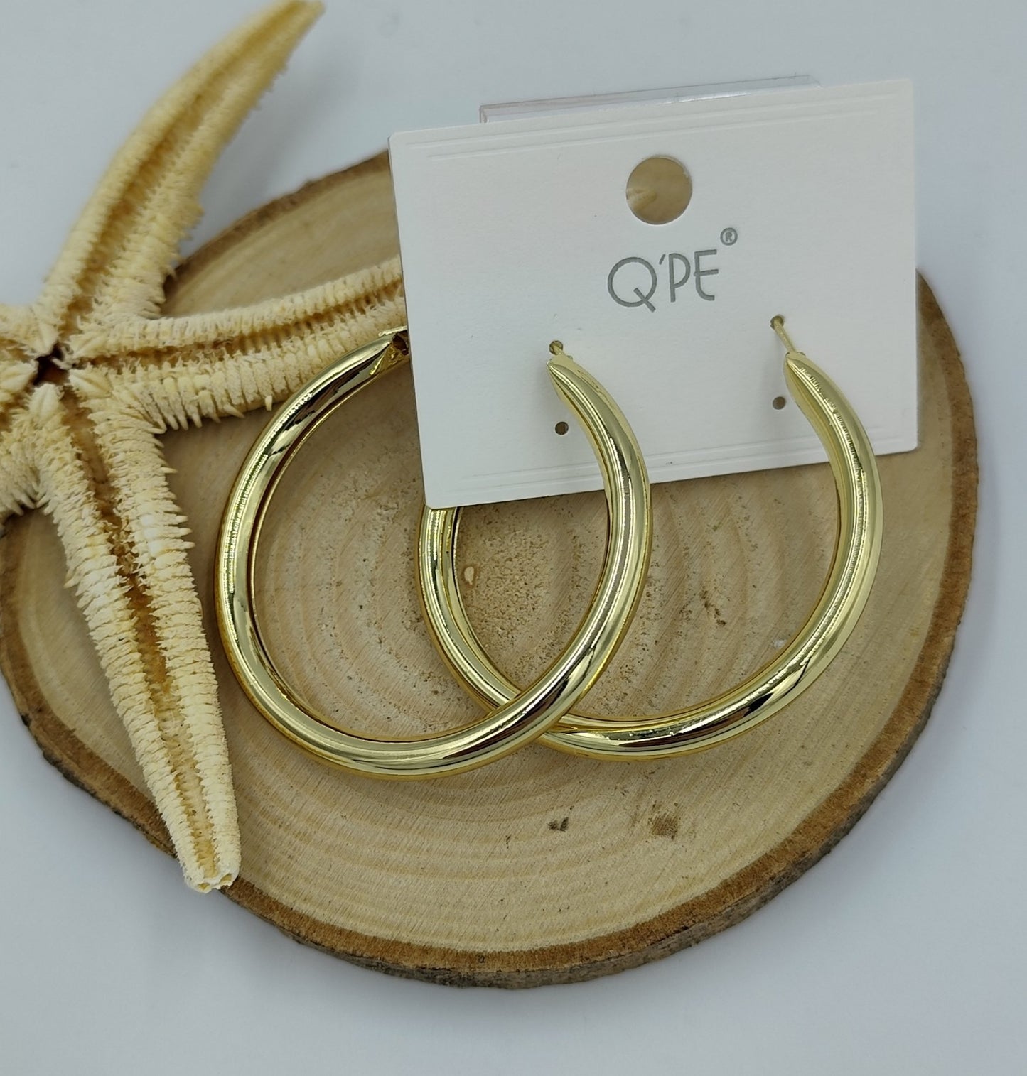 Gold Renkte Halka Küpe