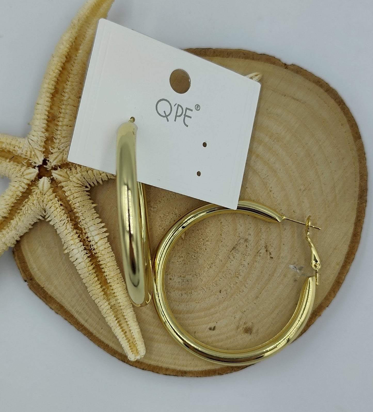 Gold Renkte Halka Küpe