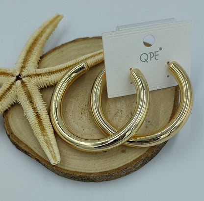Gold Renkte Halka Küpe