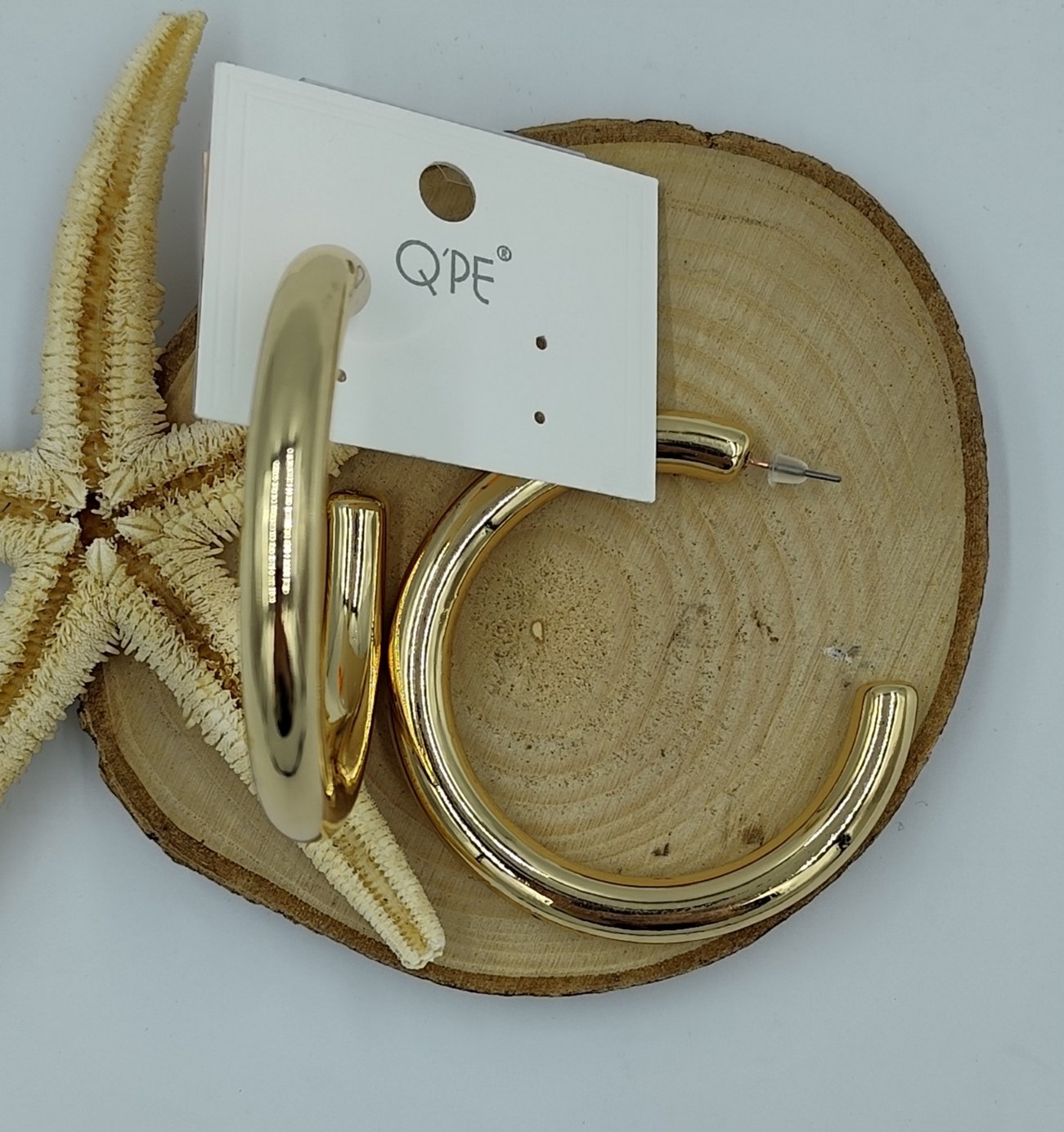 Gold Renkte Halka Küpe
