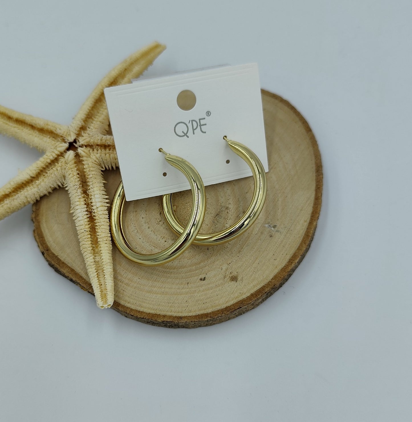 Gold Renkte Halka Küpe
