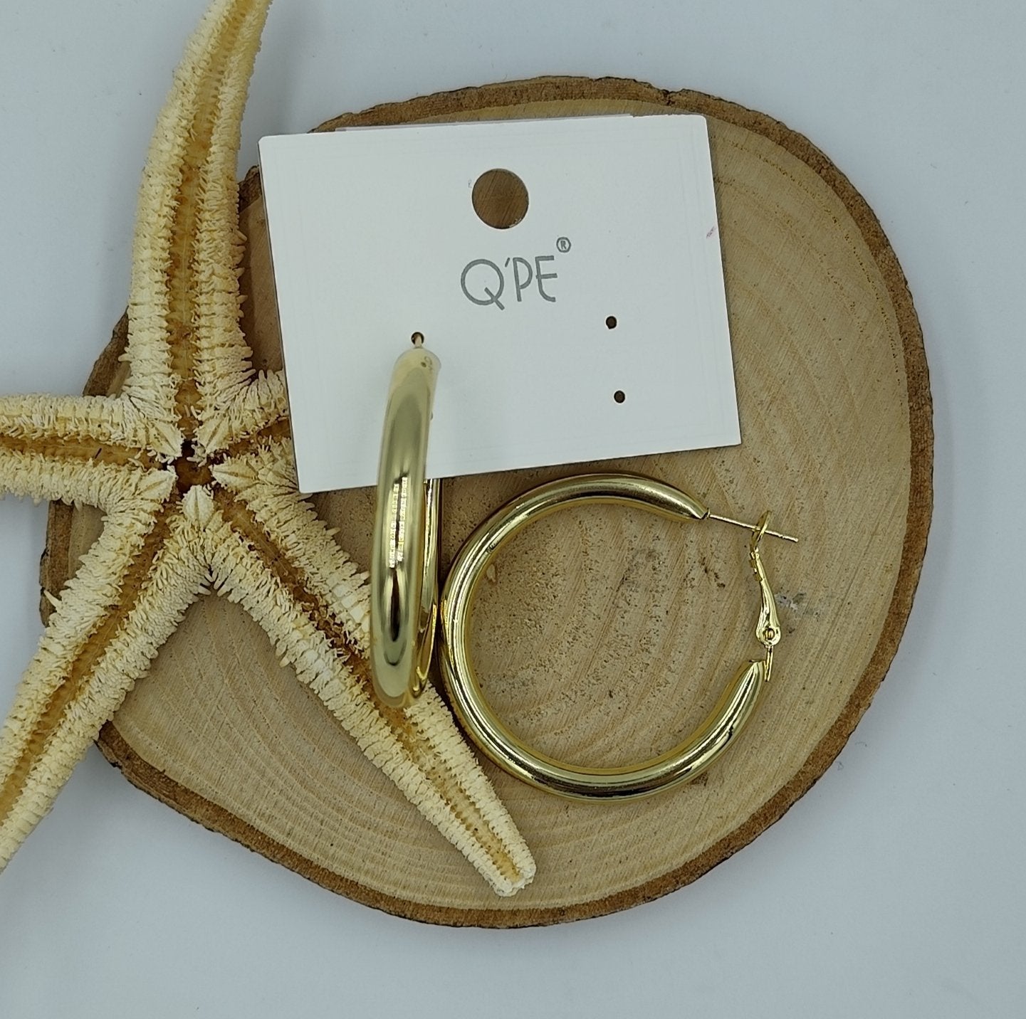 Gold Renkte Halka Küpe