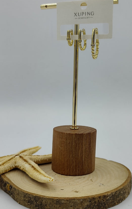 14 K 3'lü Küpe