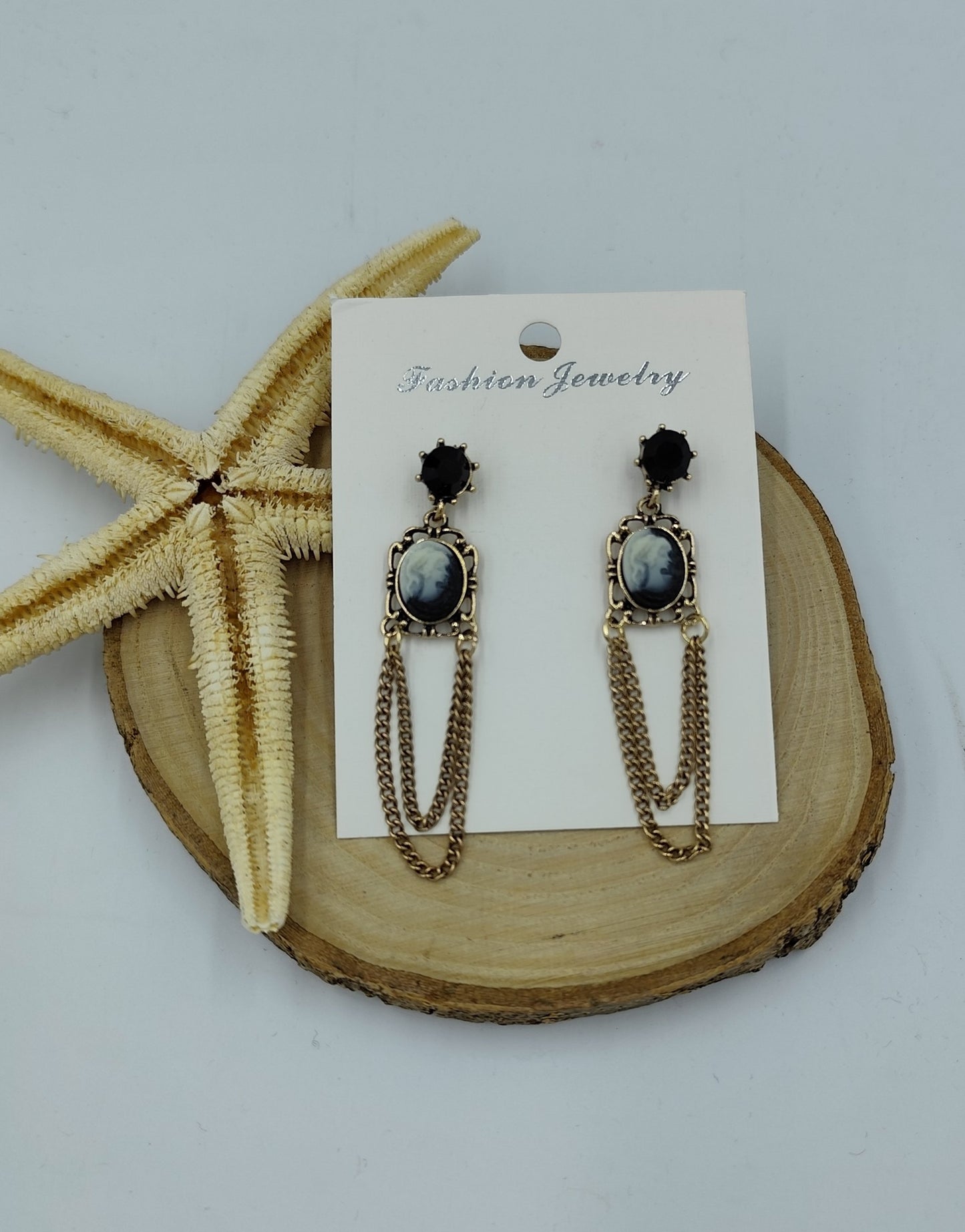Sallantılı Gold Küpe