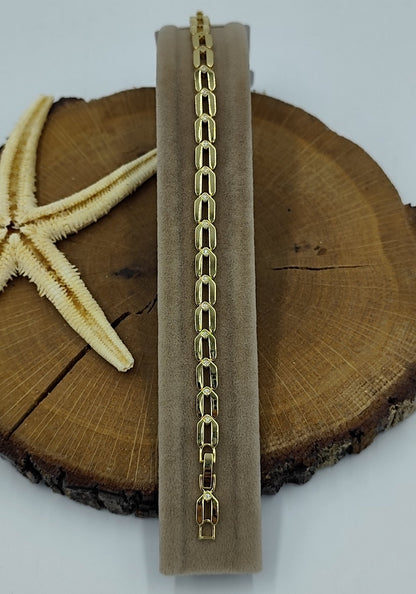 Minik Taş Detaylı Gold Bileklik