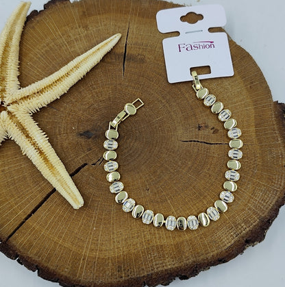 Taş Detaylı Gold Bileklik