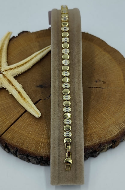 Taş Detaylı Gold Bileklik