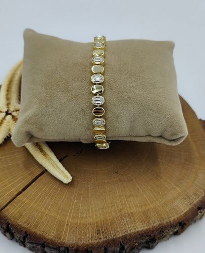 Taş Detaylı Gold Bileklik