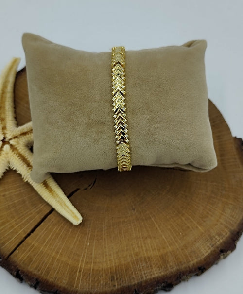 Taş Detaylı Gold Bileklik