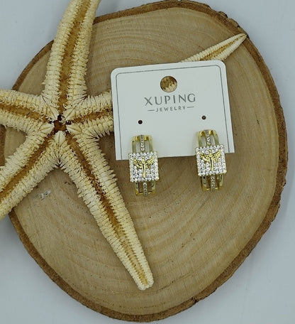14 K Ortası Kuş Detaylı Küpe