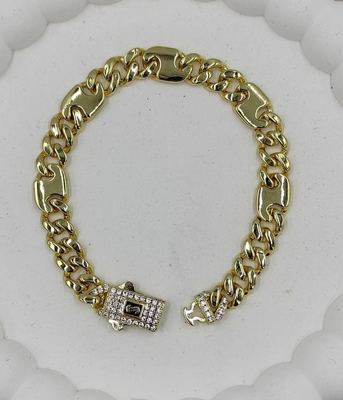 14 K Taş Detaylı Gurmet Bileklik