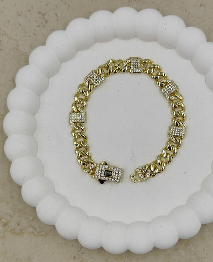 14 K Taş Detaylı Gurmet Bileklik
