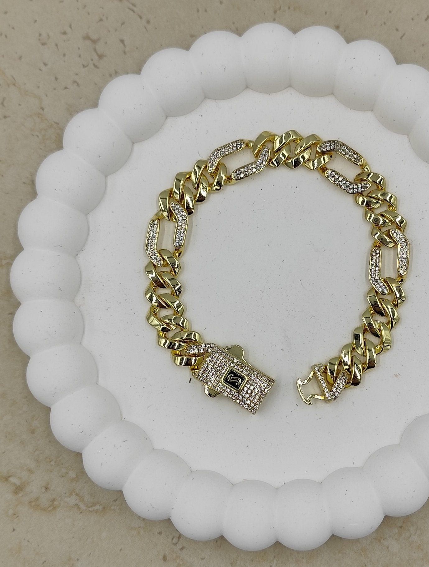 14 K Taş Detaylı Gurmet Bileklik