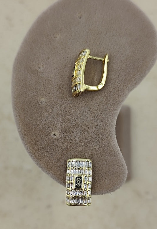 14 K Taş Detaylı Gurmet Küpe