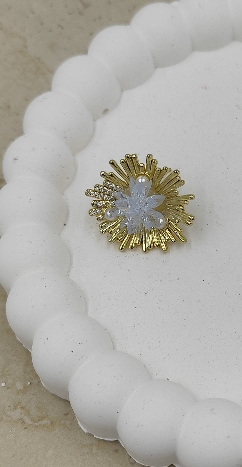 14 K Taş Detaylı Küpe Xuping