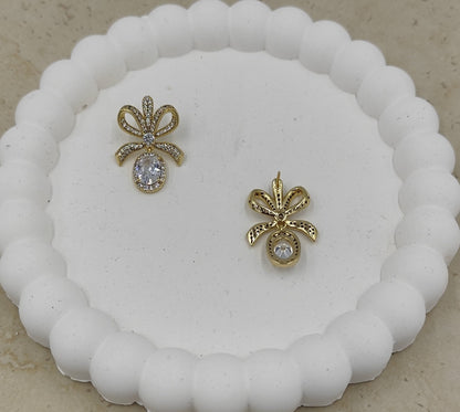14 K Taş Detaylı Kurdela Küpe Xuping