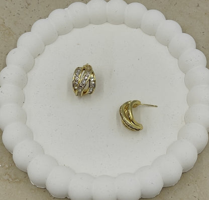 14 K Taş Detaylı Xuping Küpe