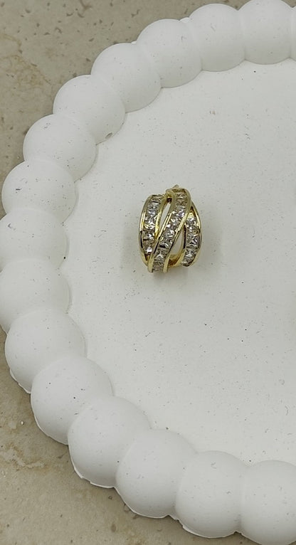 14 K Taş Detaylı Xuping Küpe