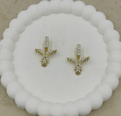14 K Taş Detaylı Kuş Figürlü Xuping Küpe