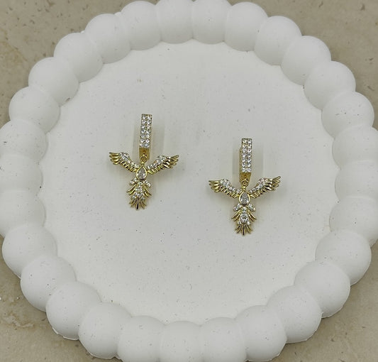 14 K Taş Detaylı Kuş Figürlü Xuping Küpe