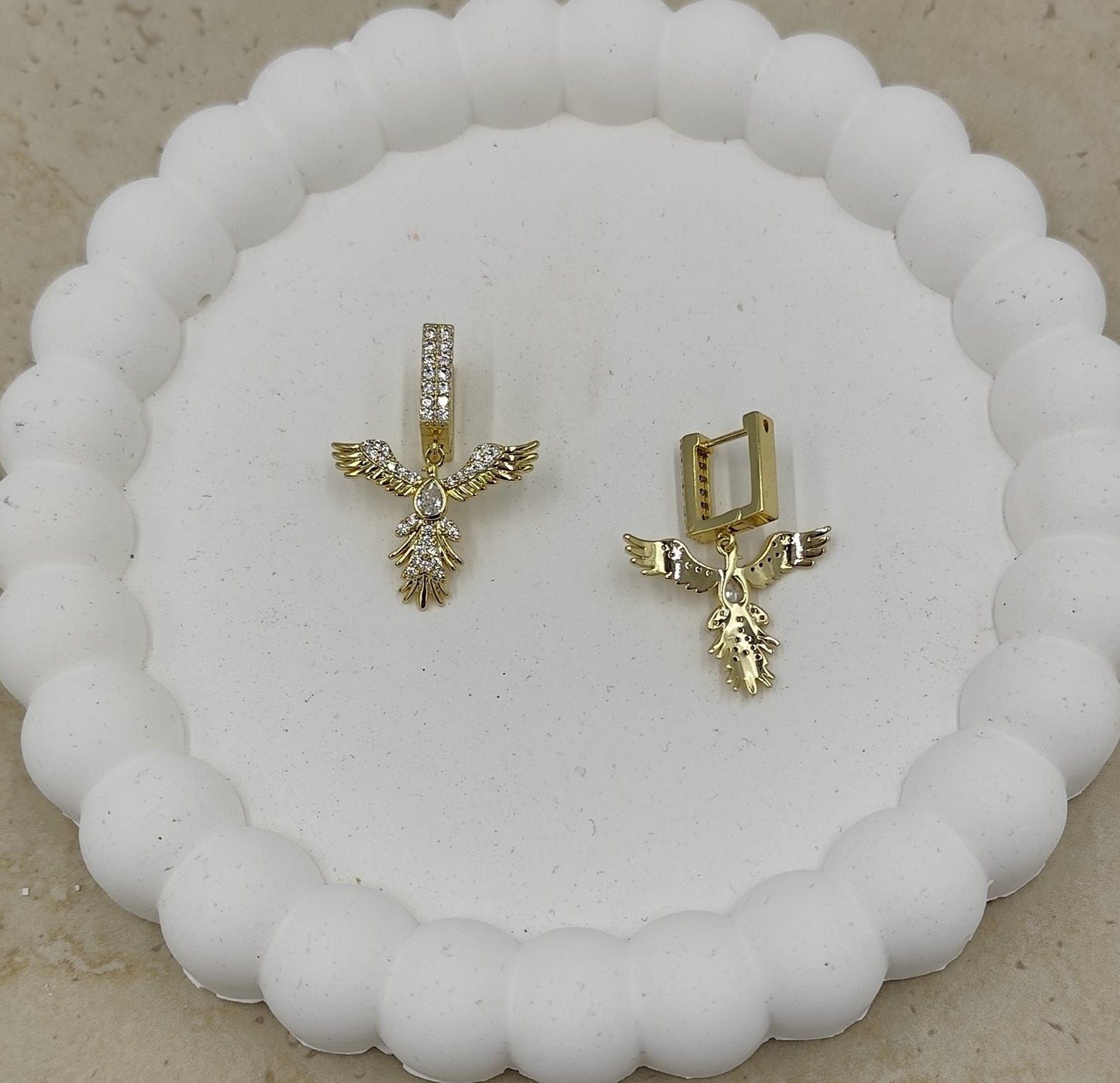 14 K Taş Detaylı Kuş Figürlü Xuping Küpe