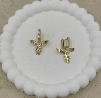 14 K Taş Detaylı Kuş Figürlü Xuping Küpe