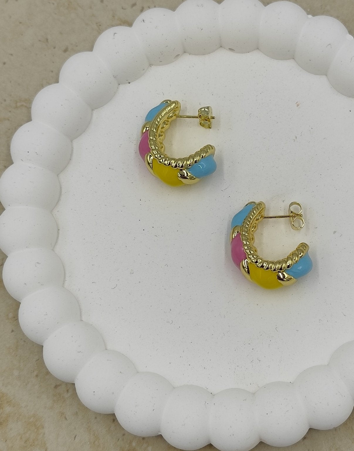 14 K Renkli Küpe Xuping