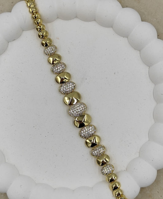 14 K Taş Detaylı Bileklik Xuping