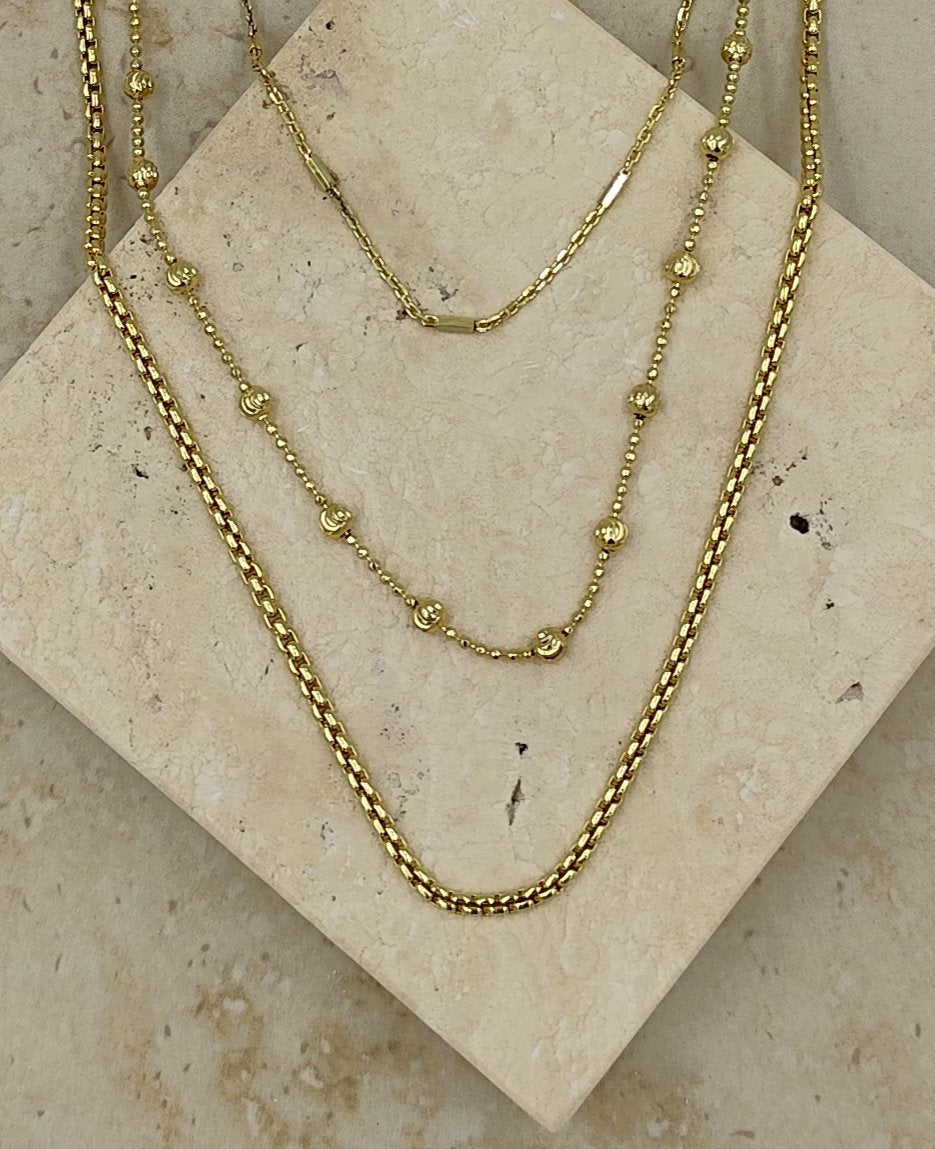 3'lü Gold Kolye