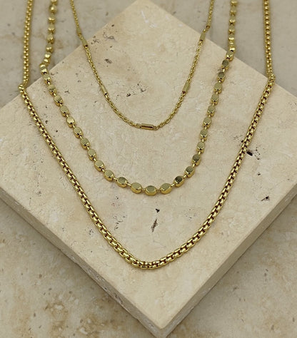 3'lü Gold Kolye
