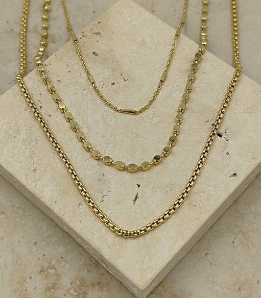 3'lü Gold Kolye