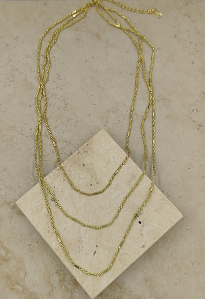 3'lü Gold Kolye