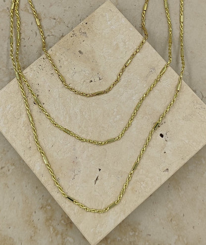 3'lü Gold Kolye