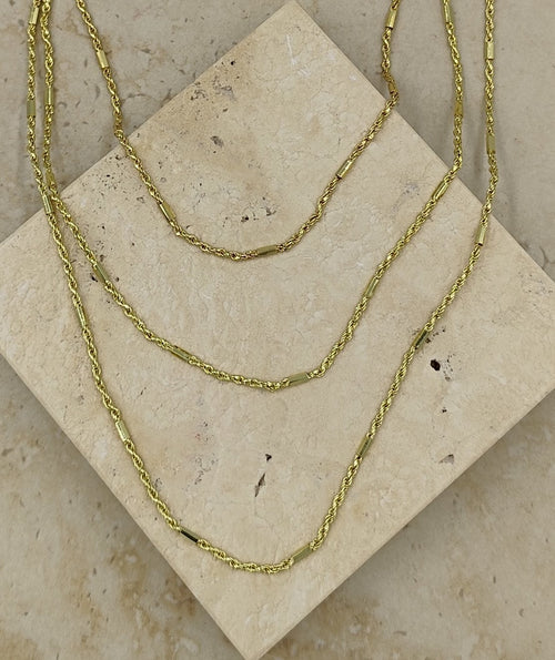 3'lü Gold Kolye