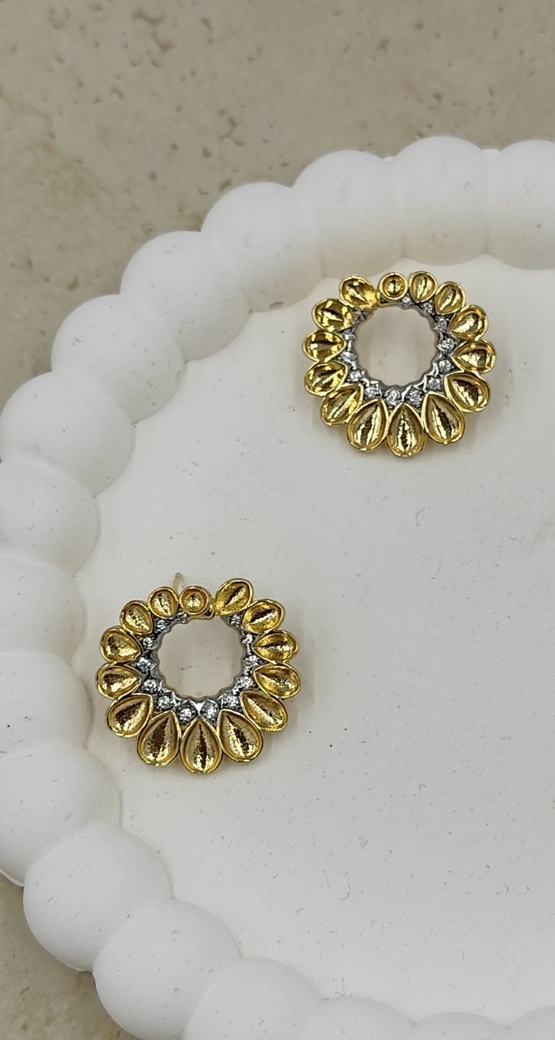 Dairesel Gold Küpe