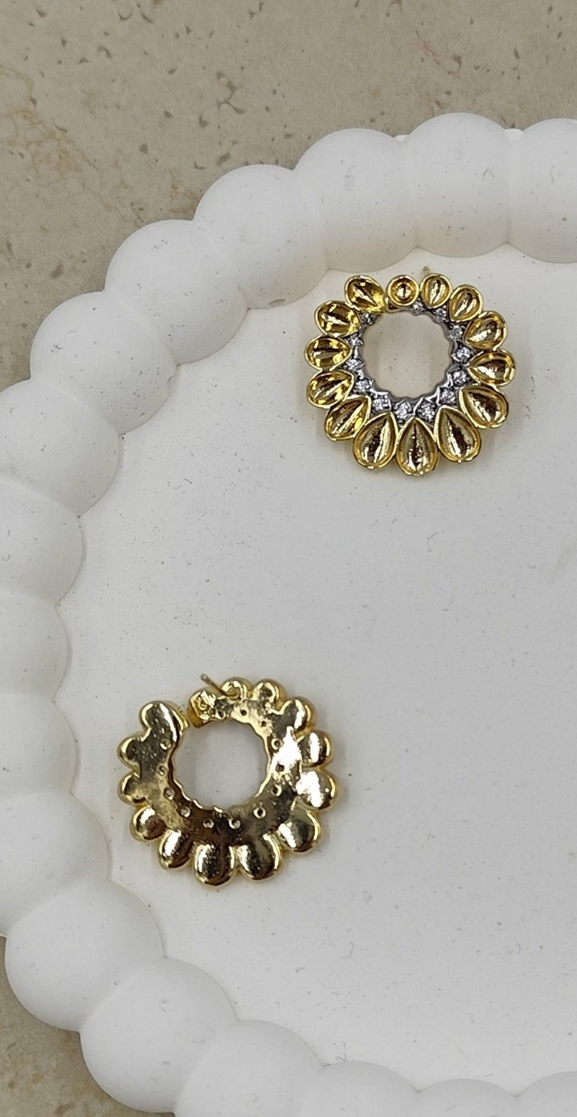 Dairesel Gold Küpe