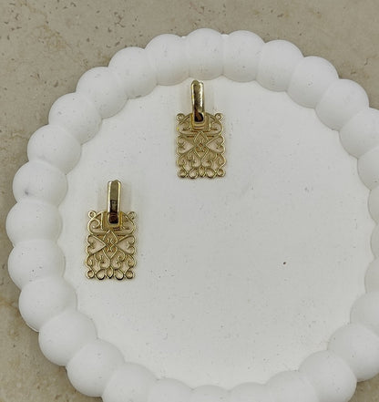 Oymalı Gold Küpe
