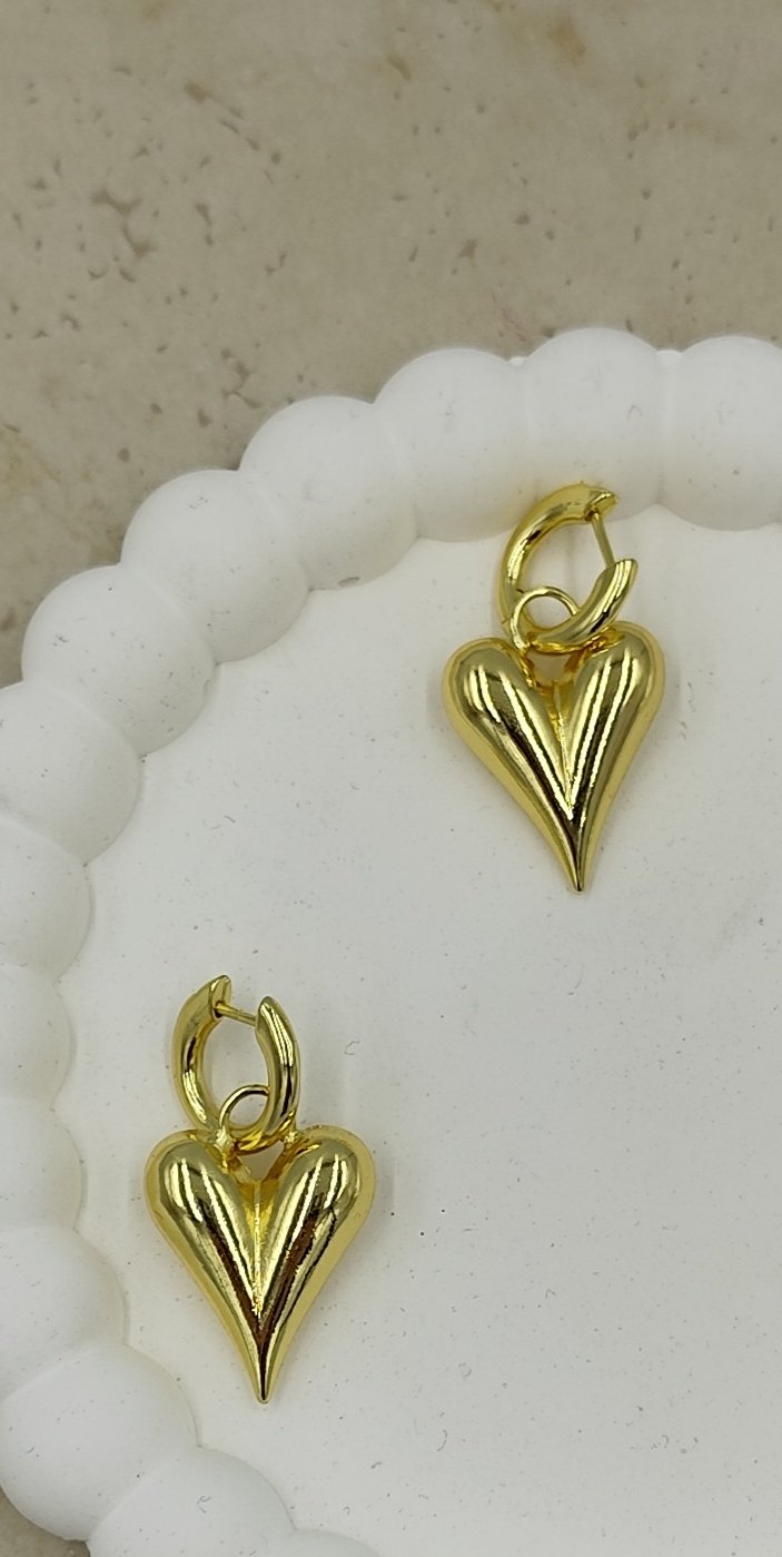 Gold Kalp Küpe