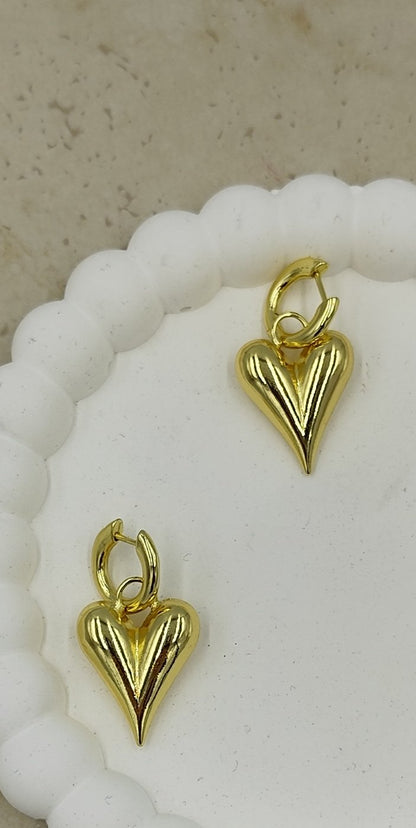 Gold Kalp Küpe