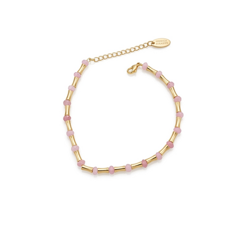 Pembe Doncuklu Gold Fetaylı  Halhal