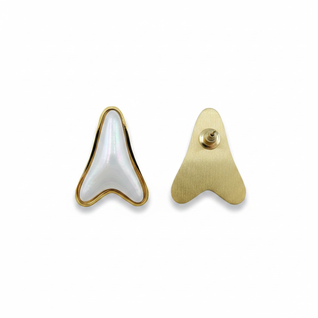 Sedefli Geometrik Küpe
