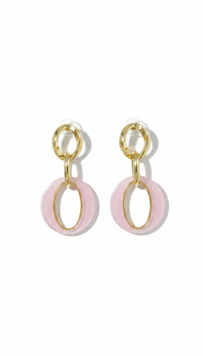 Gold Pembe Sallantılı Küpe