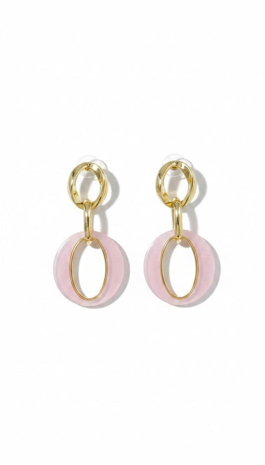 Gold Pembe Sallantılı Küpe