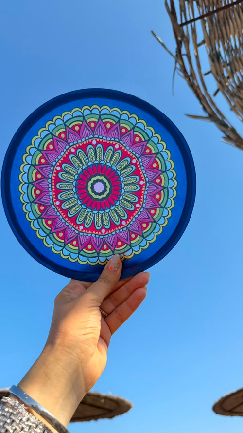 Mandala Desenli Yelpaze