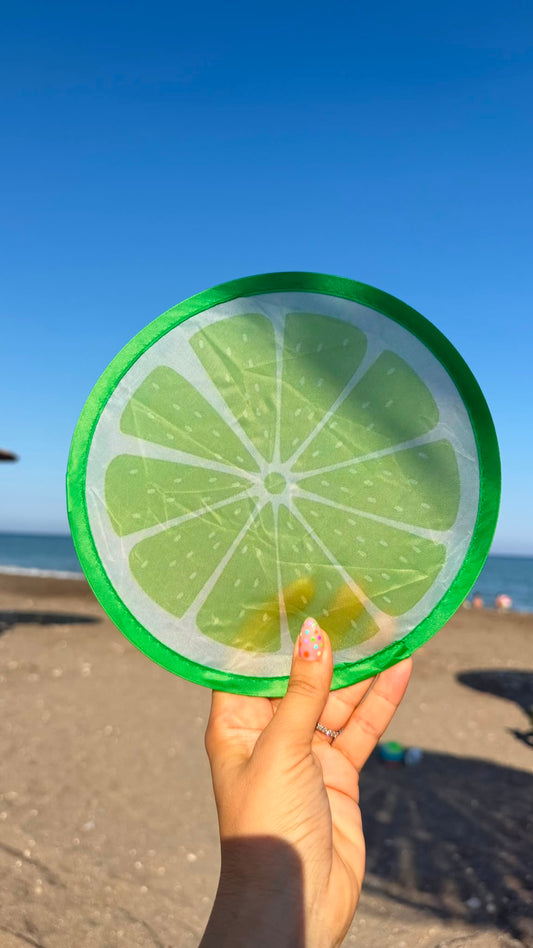 Limon Desenli Yelpaze